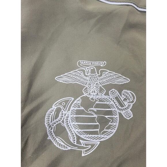 US Marines Jacket Mens Medium Green Running Reflective PT Windbreaker Made USA - Picture 4 of 11